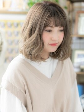 カバーヘア ブリス 大宮西口(COVER HAIR bliss) オン眉×外国人風小顔オンブレオリーブカラー大宮10代20代30代a!