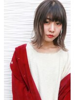 ヌード(nude)&nbsp;【nude仲井】切りっぱなしボブ×ハイライト&アッシュベージュ