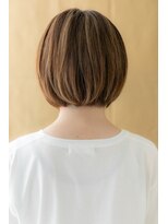 カバーヘア ブリス 川口(COVER HAIR bliss)&nbsp;外国人風マロンベージュ前下がりぷつっとボブZ川口10代20代30代