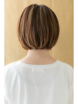 カバーヘア ブリス 川口(COVER HAIR bliss) 外国人風マロンベージュ前下がりぷつっとボブZ川口10代20代30代