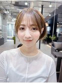 シースルーバング/ショートボブ/前髪/小顔/ことりベージュ