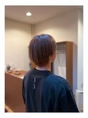 ウォーム系ベージュのメンズマッシュウルフ