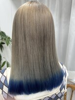 アルモ ヘア フア 東静岡(ALMO hair HUA) Whitemilk tea and cobaltblue