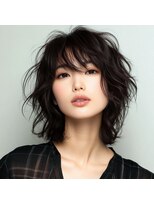 サロンドリゼット(SALON DE RISETTE) くびれヘアサイドバング大人可愛いウェットヘア