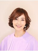 大人のカーリーショートボブ　３０代・４０代・５０代