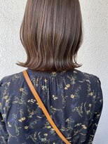 ハローバイシー 仙台(Hello by Sea)&nbsp;大人黒髪ネビージュくびれボブ小顔似合わせ前髪ワンレンボブルフ