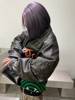 ステン(sten)&nbsp;ラベンダーグレー/ダブルカラー/タッセルボブ/ハイトーンボブ