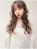 メルティーカラーフェミニンロング似合わせウェーブミディアム