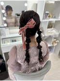 ツインの編み下ろし