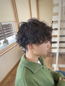 ヘアメイク ブーケ(HAIR MAKE Bouquet) 【山本智文】波巻きパーマメンズマッシュ