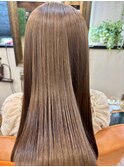 ブリーチ無しの透明感グレージュ
