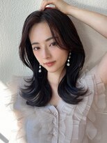 ラルユー 金山(LallYou)&nbsp;後れ毛が可愛い顔周りレイヤー/ナチュラルアッシュ/顔周り