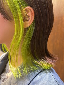 メイカ(MEIKA) 【 ライムグリーンイエロー × インナーカラー 】浅野美紀