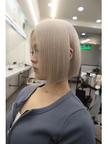 ログ 渋谷(L.O.G) ボブ/ブロンドベージュカラー/ケアブリーチ/ダブルカラー/渋谷