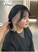 《kana》*インナーカラー*ホワイトブロンド*切りっぱなしボブ*