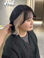 ハイル(Heil) 《kana》*インナーカラー*ホワイトブロンド*切りっぱなしボブ*