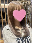 ブリーチ無しダブルカラーミルクティーベージュ×レイヤー