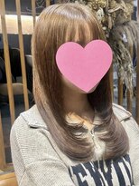 コル アサヒカワ(col asahikawa)&nbsp;ブリーチ無しダブルカラーミルクティーベージュ×レイヤー