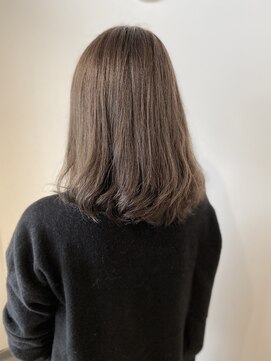 フレイムスヘアデザイン(FRAMES hair design) ストカール×グレージュカラー×セミディ