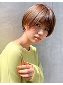 【mee.】ハセガワヒトシ ショート　夏　ミントベージュ