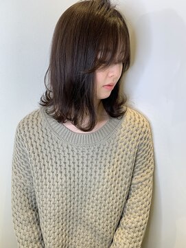 ジアン(GIEN) 伸ばしかけバング チョコレートブラウン ミディアム