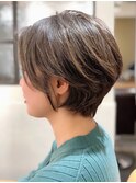 大人美人30代ひし形小顔ショートボブ