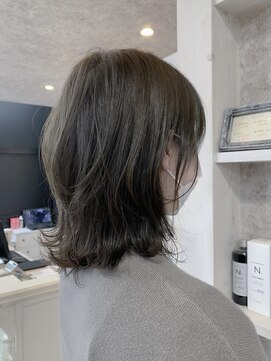 キャアリー(Caary) 福山市美容室Caary 人気シアーグレージュくびれミディ