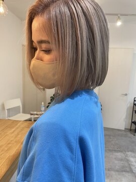 ヘアーメイク チョコ(hair make choco) ハイトーン×ミニボブ