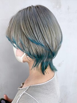 アルバム 池袋(ALBUM) ウルフレイヤー_外ハネボブセクションカラー_ba398342