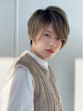 フレイムスヘアーアンドリラックス 西川口店 ココアベージュボブウルフグレージュカラー