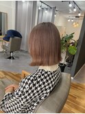 20代 30代 40代 ペールベージュ 結べるボブ ショコラアッシュ
