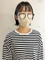 ラミエ バイ メルト 吉祥寺(lamie by melt)&nbsp;"久保田"切りっぱなしボブ大人ボブ小顔ボブオリーブベージュ