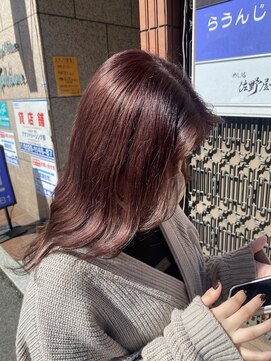 ソワン ドゥ ブレス エルネ 立花店(soin de brace elne) ピンクバイオレット/暖色カラー/ケアブリーチ/透明感/艶髪