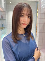 ロンドルーチェ 心斎橋(Lond luce)&nbsp;ダークアッシュ/ミディアムレイヤーカット［髪質改善/縮毛矯正］