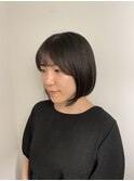 前髪カタログ/マチルダボブ/ピンクベージュ/丸型/