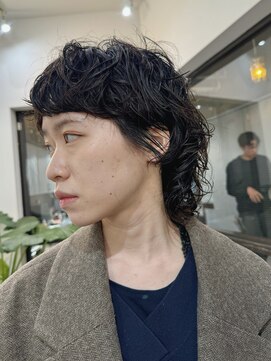 ナループロアオハナ(Nalu pu loa ohana) ウルフパーマ/マレットヘア/ウルフ/パーマ/マッシュウルフ