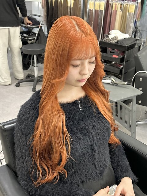 韓国風オレンジカラー