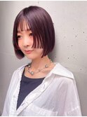 ボブ☆姫カット☆顔周りカット☆ラベンダーカラー