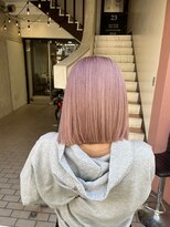 ロナバイソル(lona by SoL) ピンクアッシュ×切りっぱなしボブ