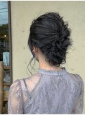 お呼ばれヘアセットアップ♪/暗髪/結婚式/20代/30代/40代