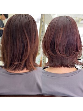 メゾンアクア 表参道(Maison ACQUA) 切りっぱなしボブ/レイヤー/ボブルフ/くびれ/ミディアム/小顔