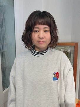 ハク アトリエ(HaKU atelier) オン眉/ボブパーマ/細かめパーマ/くるくるパーマ