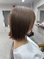 リアン(Lien) シナモンベージュ×外ハネボブ/20代30代40代/大人可愛いボブ