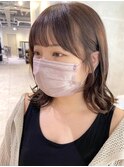 美髪くびれミディくびれヘアおくれ毛顔周りレイヤー_ba405031
