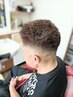 【平巻きパーマ】メンズカット＋シャンプー＋シェービング　眉カット付
