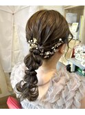編みおろし　玉ねぎヘアー