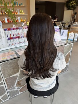 アチーブティルスマートサロン 豊川末広通店(achieve till Smart Salon) ゆるふわウェーブ巻きロングヘア×透明感オリーブグレージュ