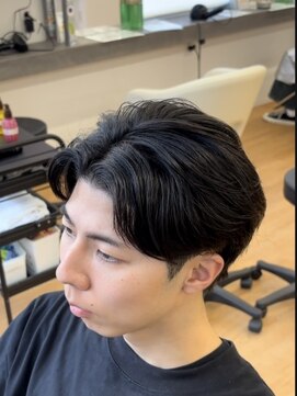 ビカムメンズヘアー 栄店(become men's hair) センターパート/ニュアンスパーマ