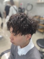 アッシュ 高幡不動店(Ash) メンズツイストスパイラルニュアンスシャドウパーマ刈り上げ