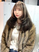 ゲームバイアランスミシー 心斎橋(GAME by Alan Smithee)&nbsp;ミルクティーベージュ/アンブレラカラー/レイヤーカット